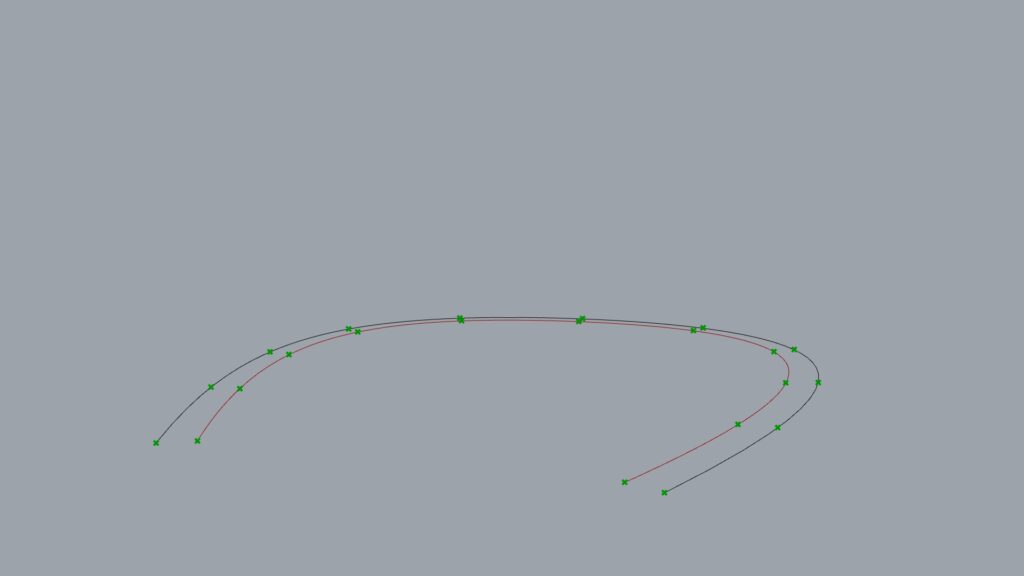Divide Curveコンポーネントで曲線を点で分割