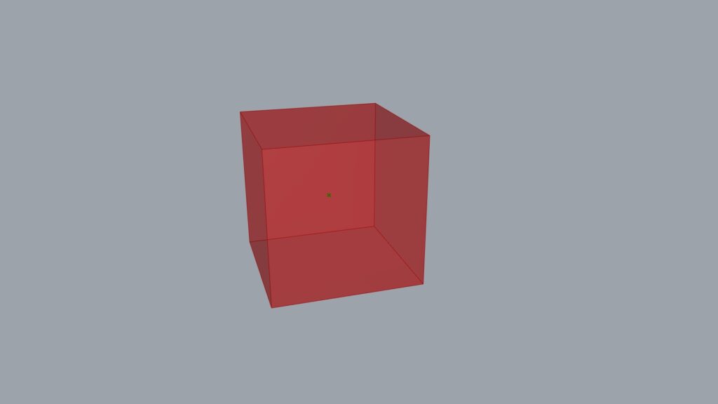 Volumeで立方体の中心点を抽出