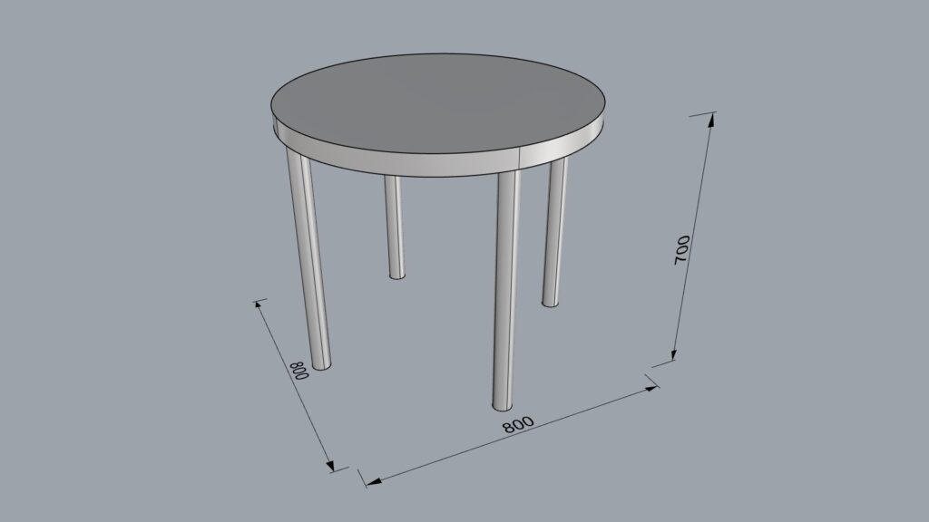 シンプルな円テーブルΦ800-700