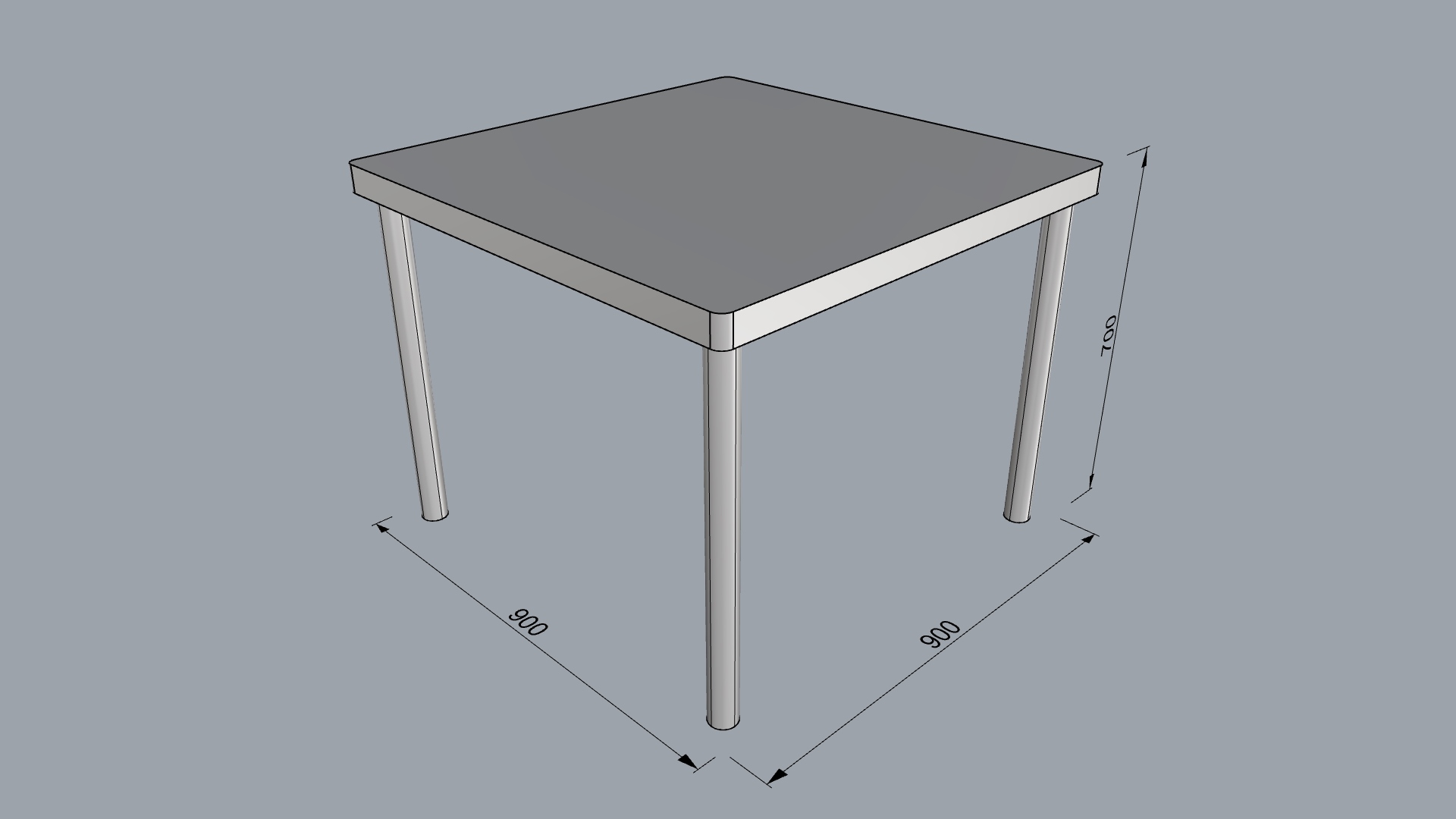 シンプルなテーブル900-900-700