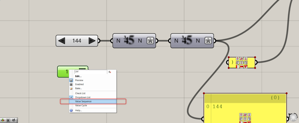 Value Sequenceを選択