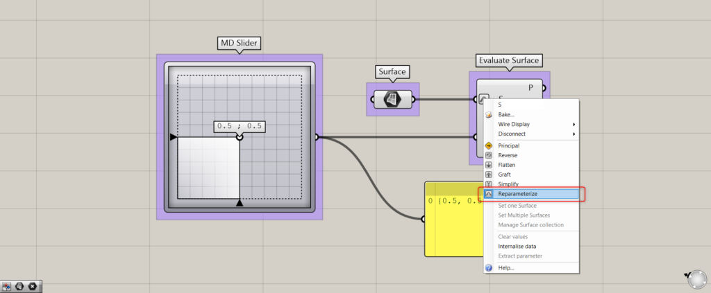 Evaluate SurfaceのS端子