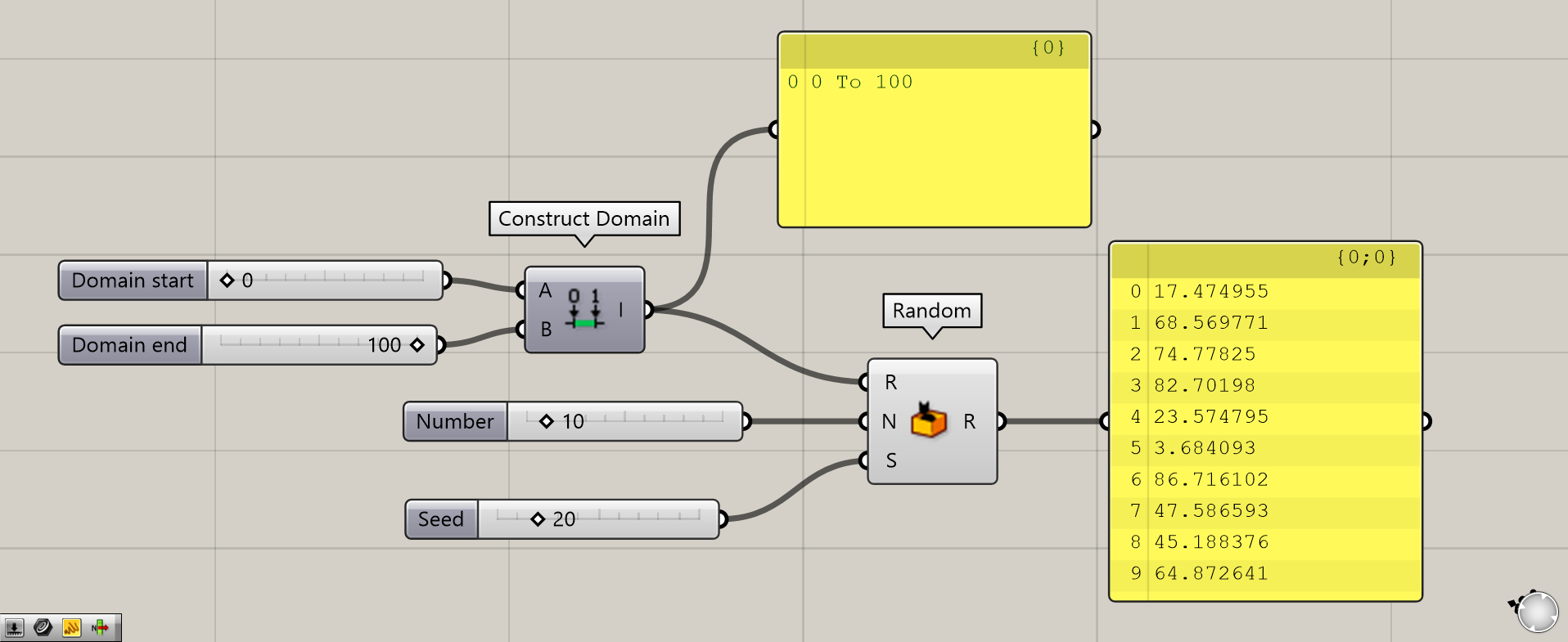 [Grasshopper] How to use Random to output random numbers - IArchway