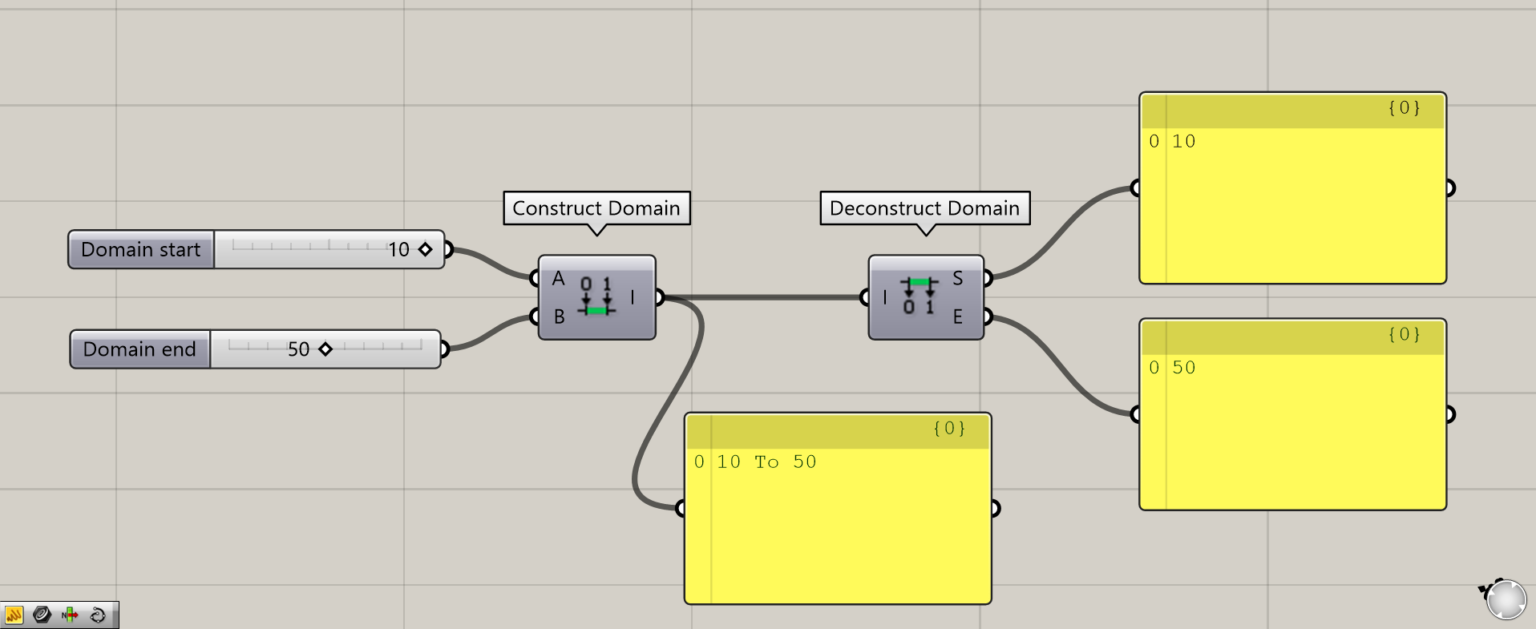[Grasshopper]ドメイン範囲を分解するDeconstruct Domainの使い方 - IArchway