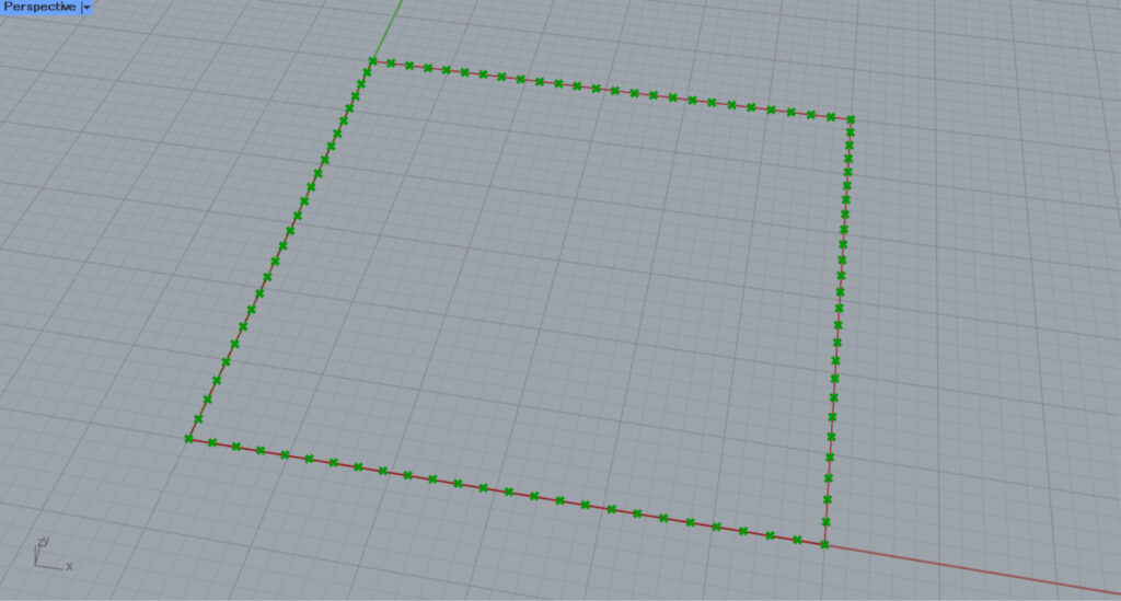 正方形から点を作成