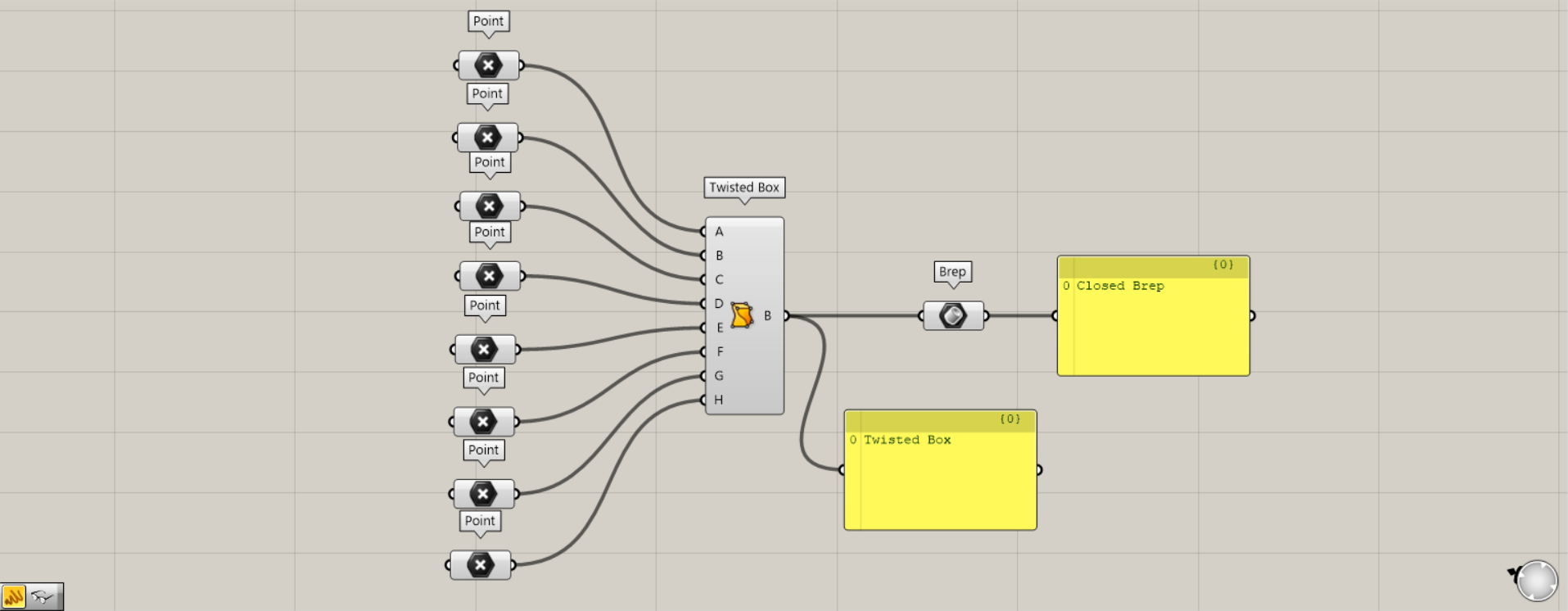 [Grasshopper]8つの頂点からツイストボックスを作成するTwisted Boxの使い方 - IArchway