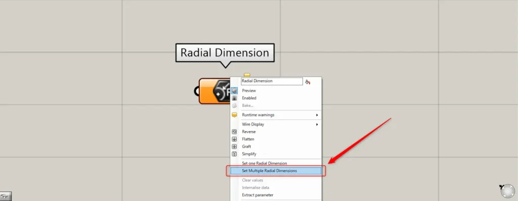 Set Multiple Radial Dimensions