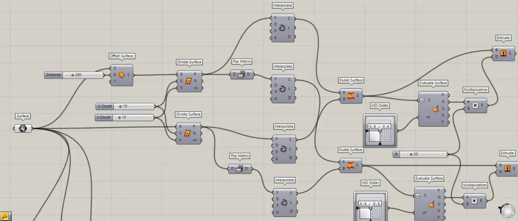 表側の棚部分を作成する