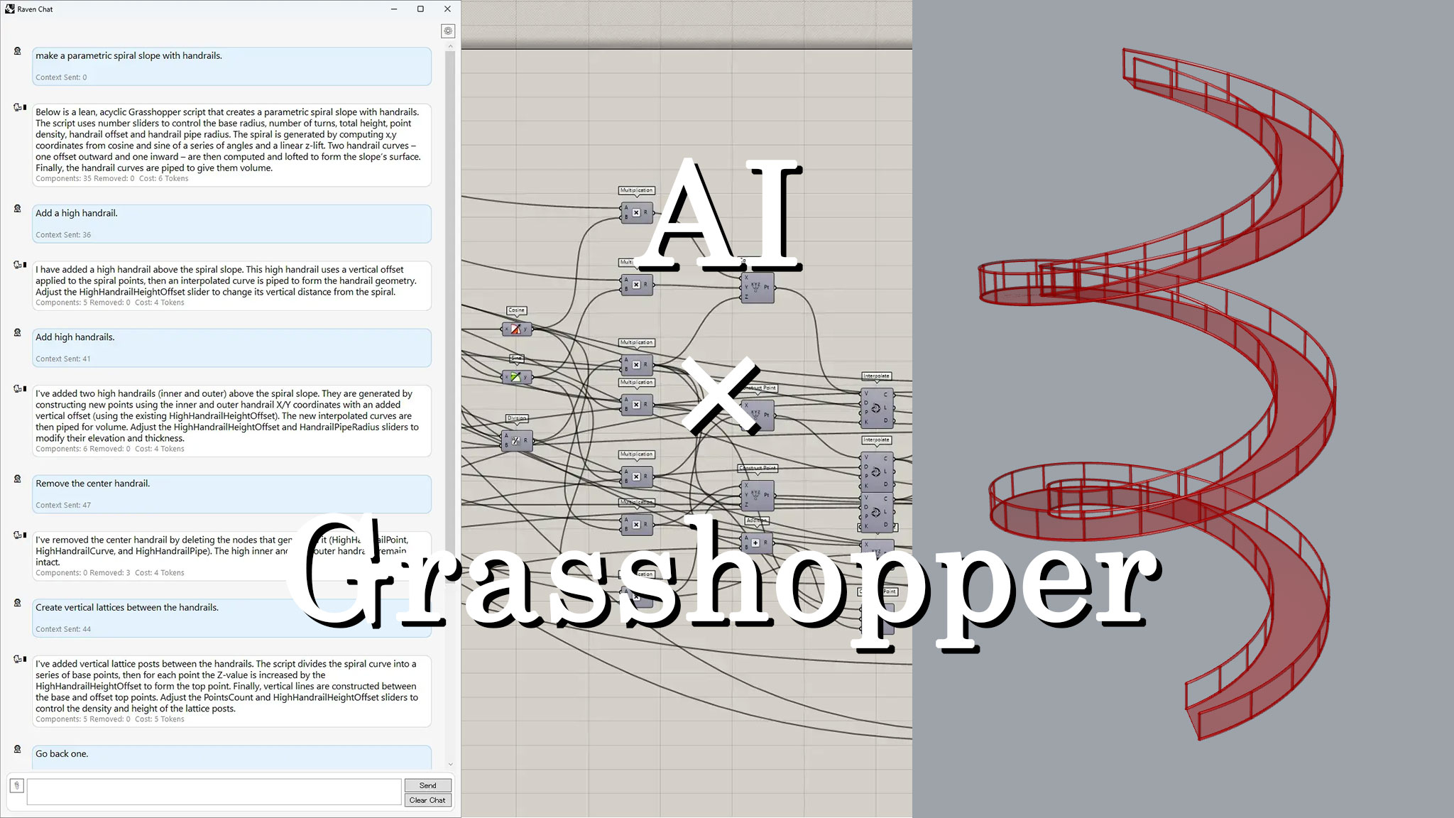 [Grasshopper]AIチャットと参照画像で自動プログラミングをするRavenプラグインの使い方