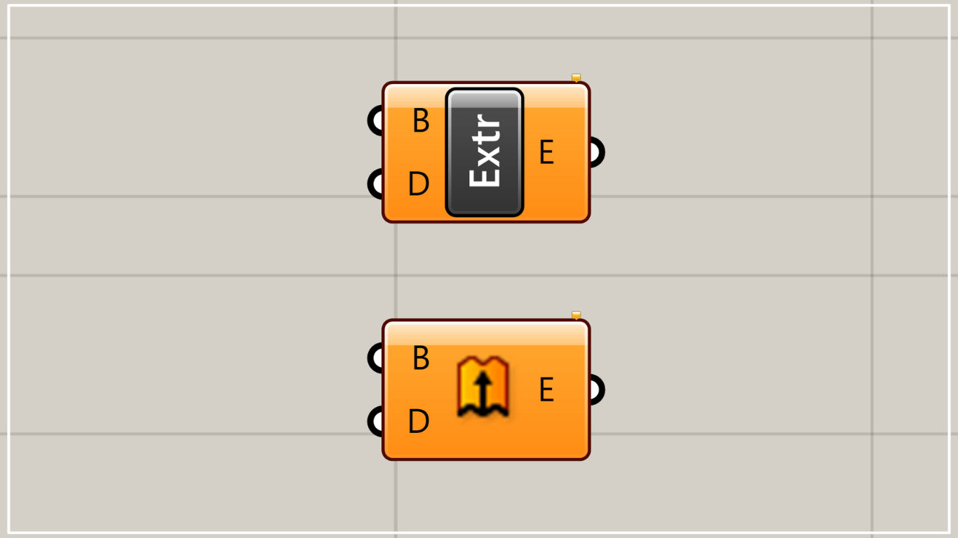 [Grasshopper] How to use Extrude to add thickness to surfaces and curves