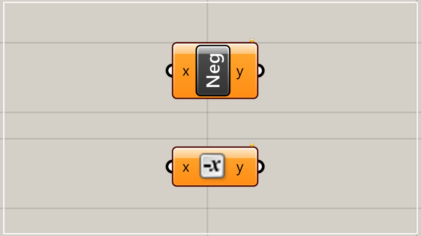 [Grasshopper]How to use the Negative to multiply by -1