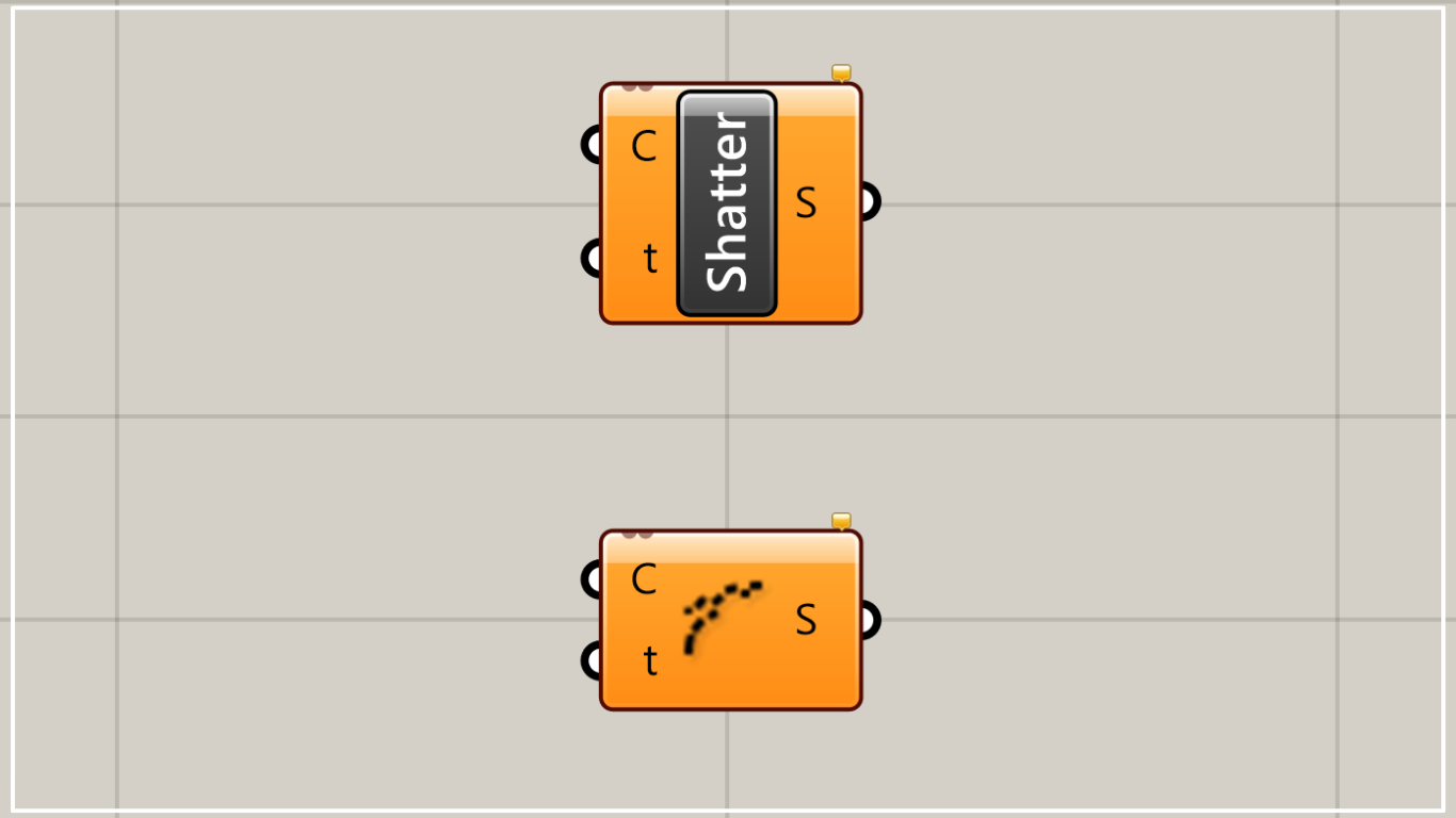 [Grasshopper] How to use Shatter to split curves at specified positions