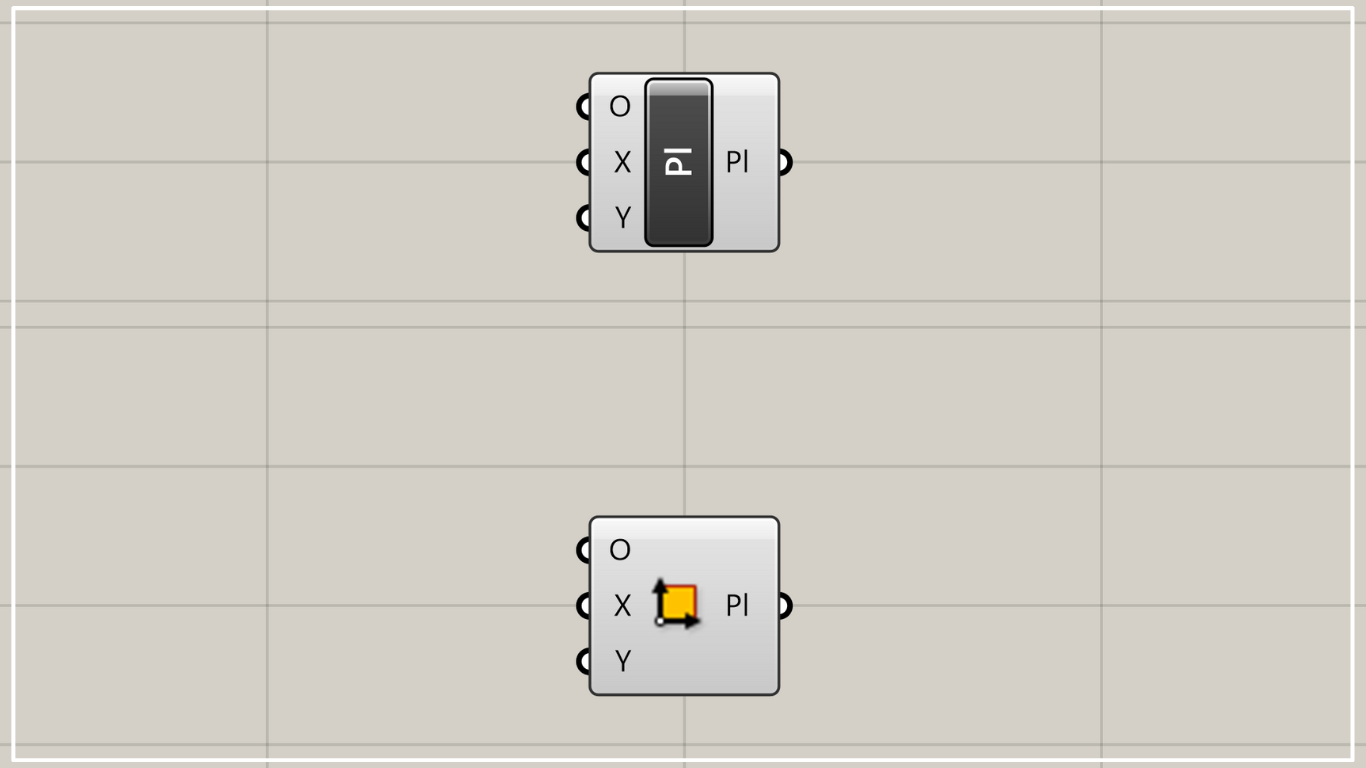 [Grasshopper] How to use Construct Plane to create a plane from an origin and two vectors