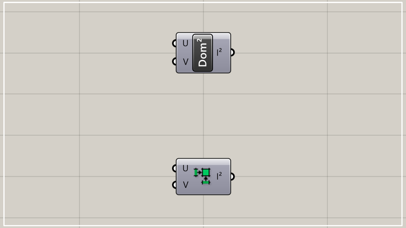 [Grasshopper] How to use Construct Domain²(Dom²) to create a domain range