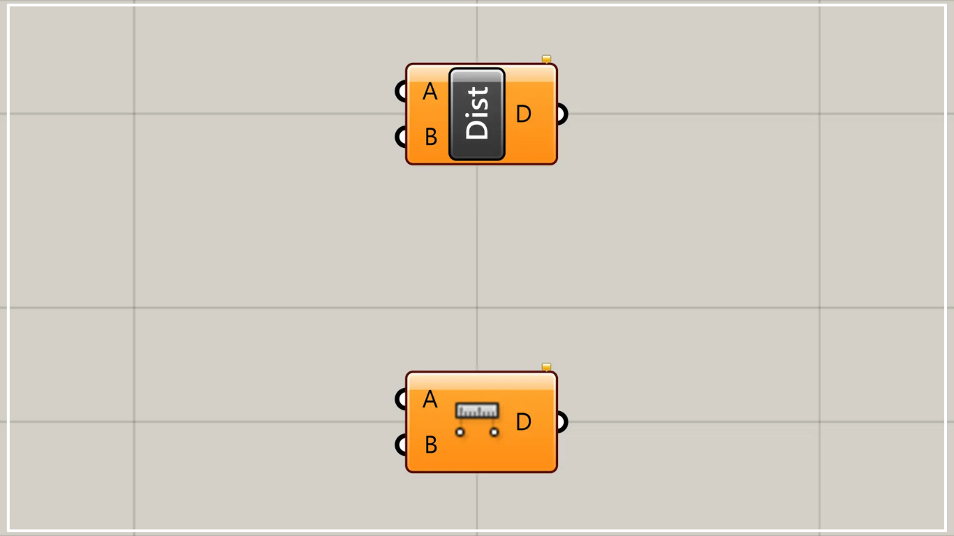 [Grasshopper] How to use Distance to obtain distance between two points
