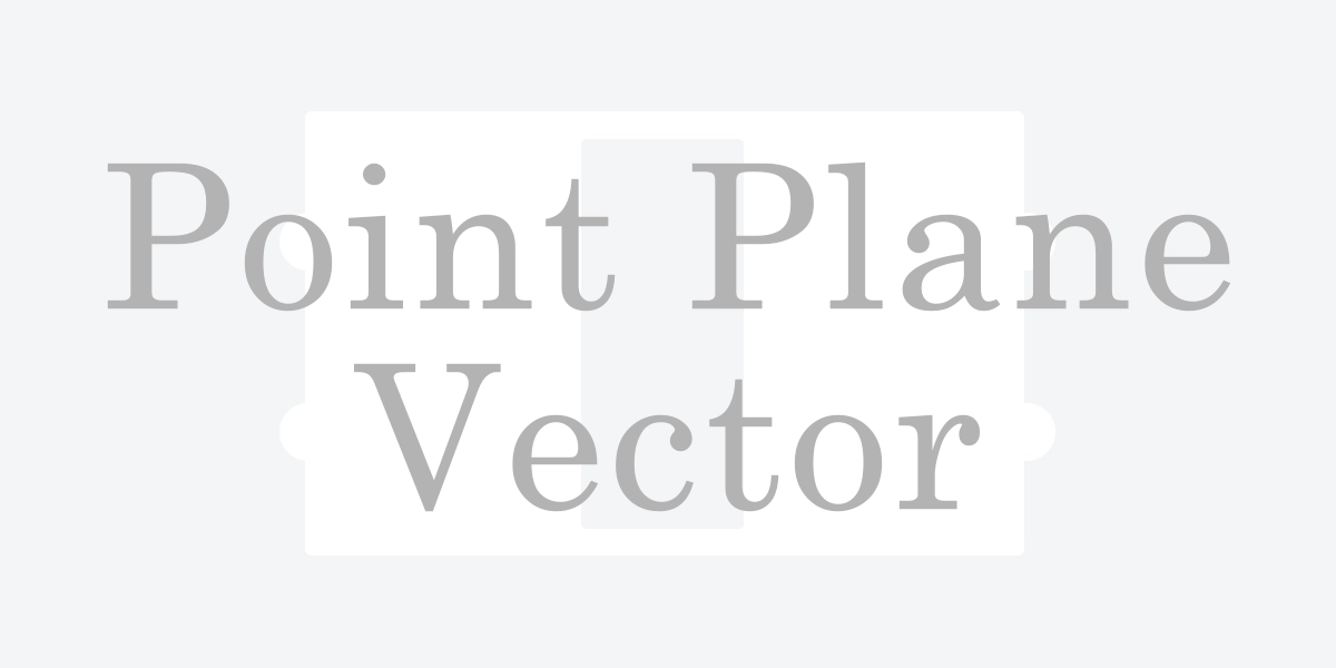 Point-Plane-Vector