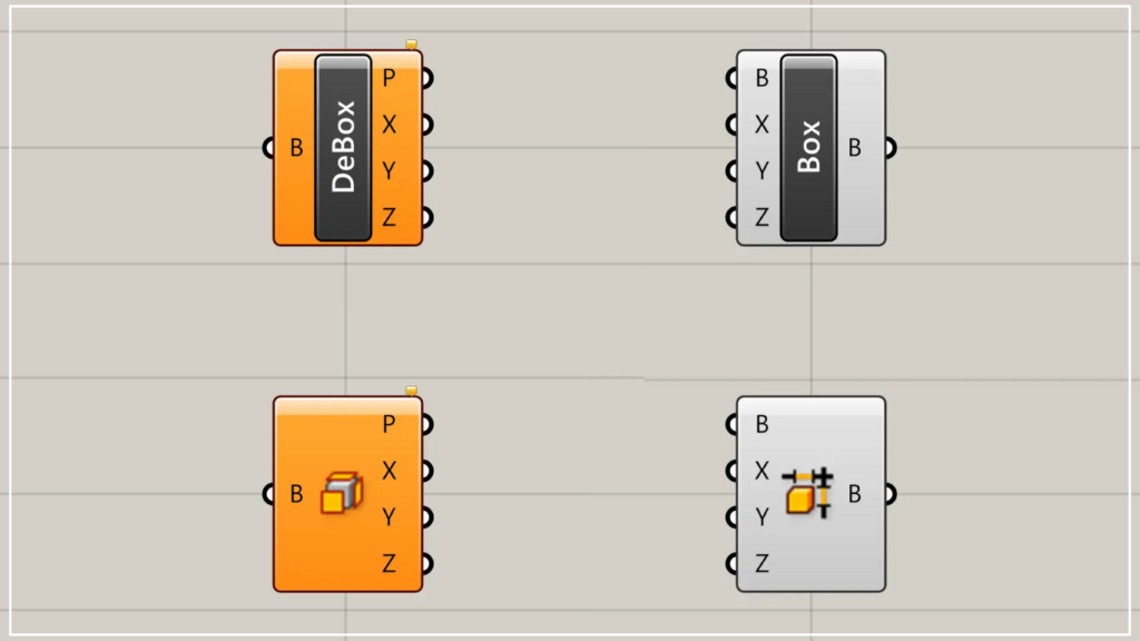 [Grasshopper] How to use Deconstruct Box and Domain Box to acquire and ...