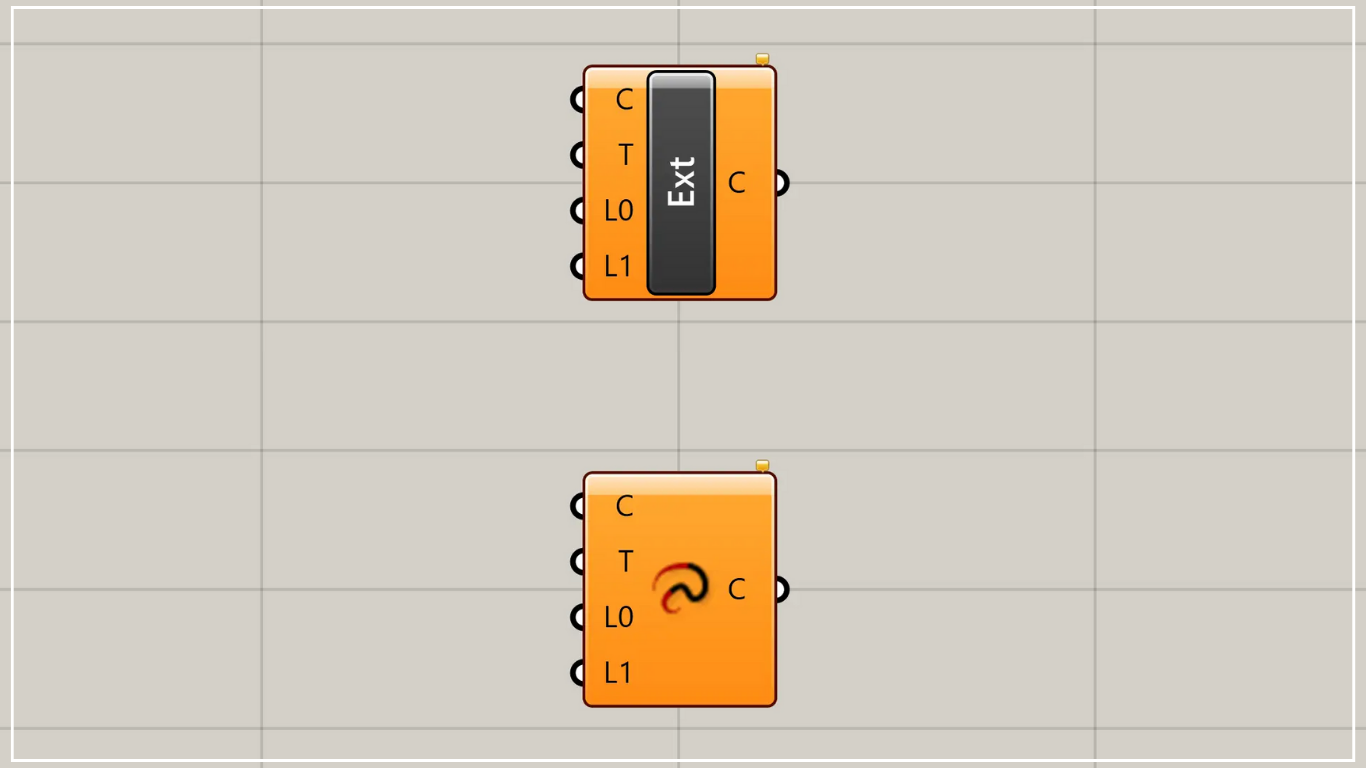 [Grasshopper] How to use Extend Curve to extend curves