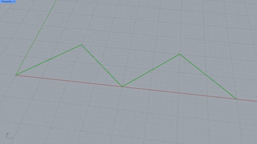 開いた連続する直線